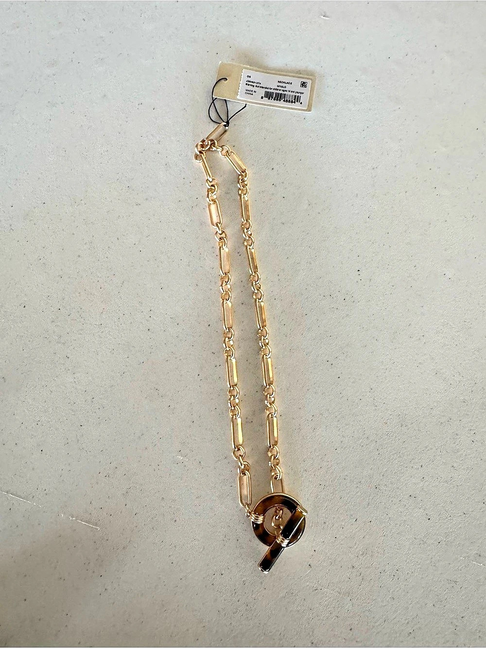 Patricia Nash Tortoiseshell Toggle Necklace New With Tags